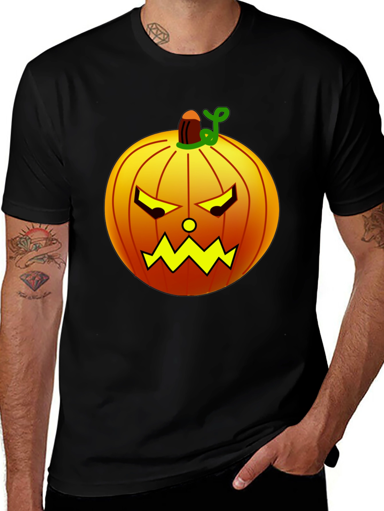 Halloween Pumpkin Graphic Tee - Spooky Season