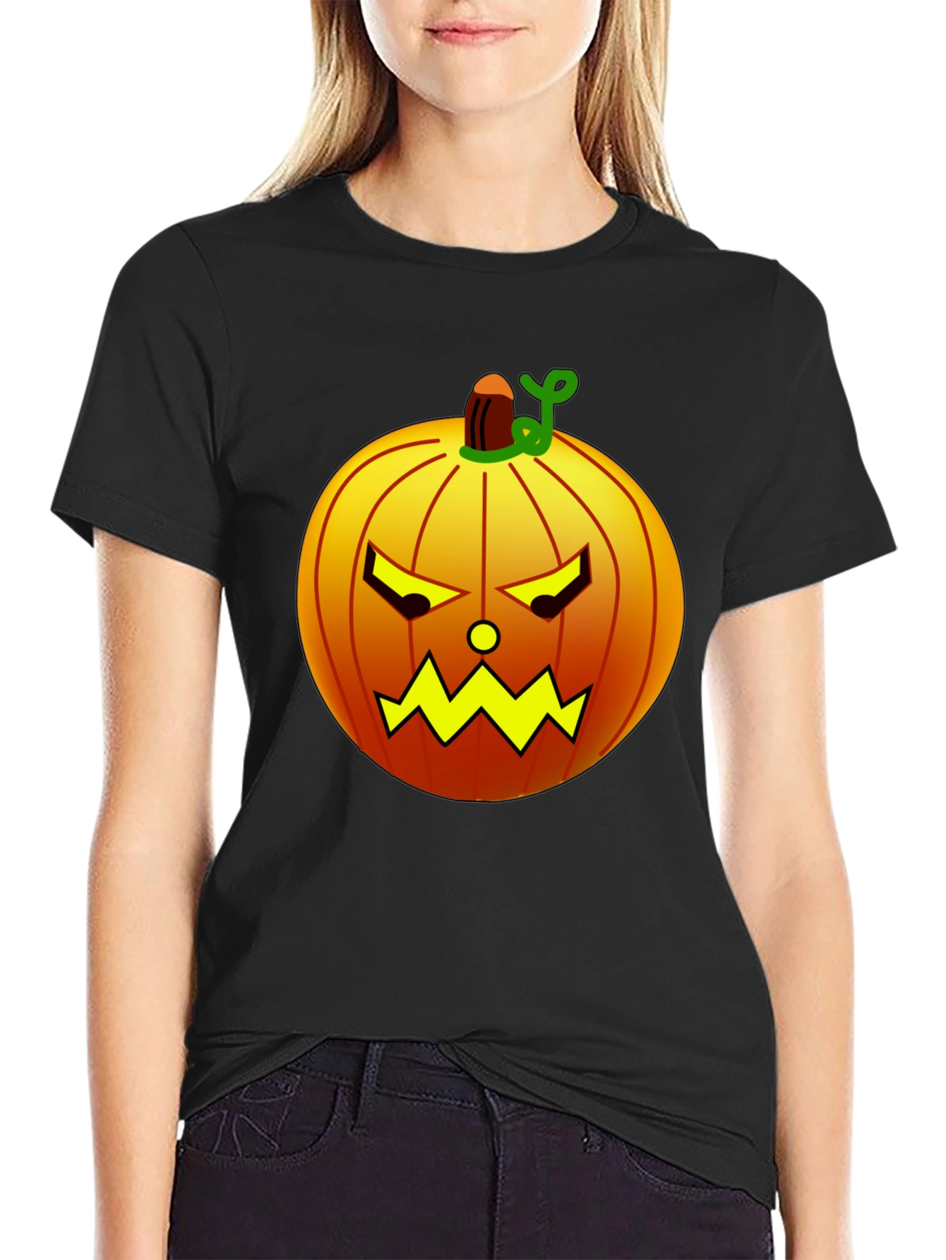 Halloween Pumpkin Graphic Tee - Spooky Season