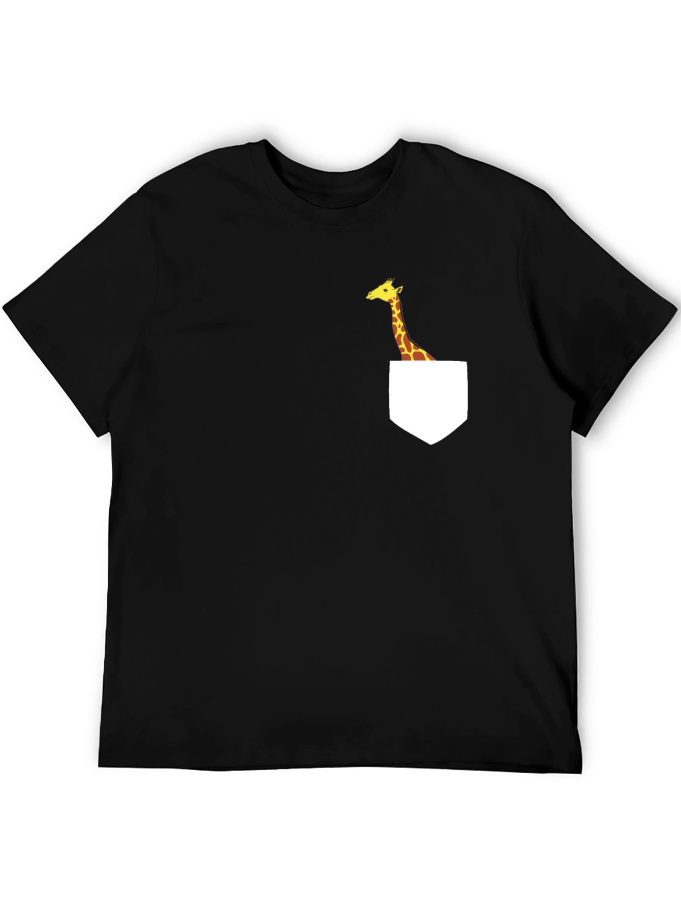 Giraffe Pocket T-Shirt - Fun Graphic Tee