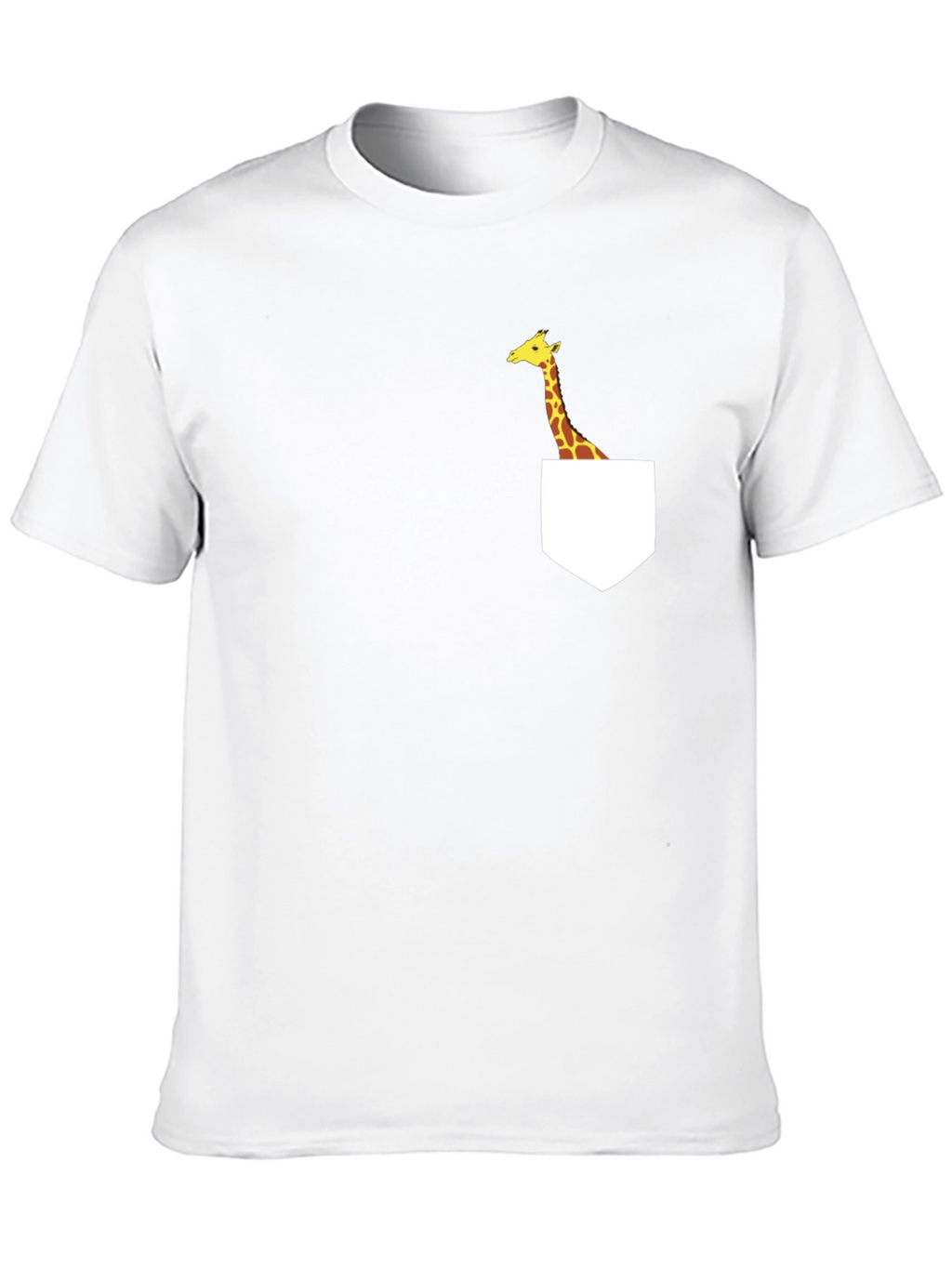 Giraffe Pocket T-Shirt - Fun Graphic Tee