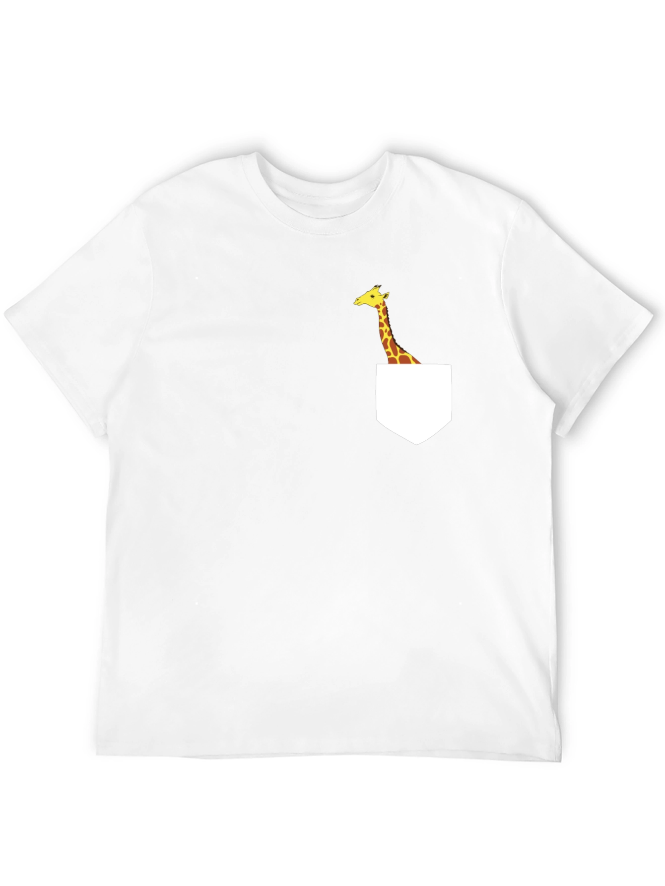 Giraffe Pocket T-Shirt - Fun Graphic Tee