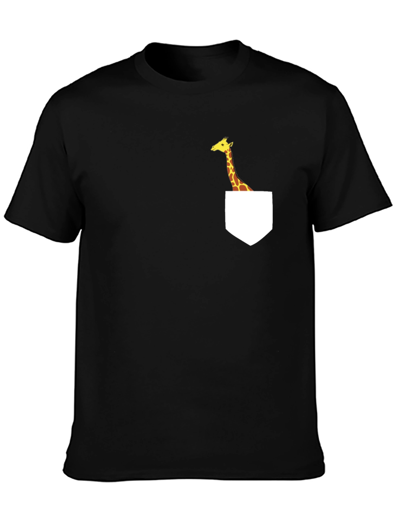 Giraffe Pocket T-Shirt - Fun Graphic Tee
