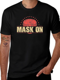 Distressed Mask On Graphic Tee
