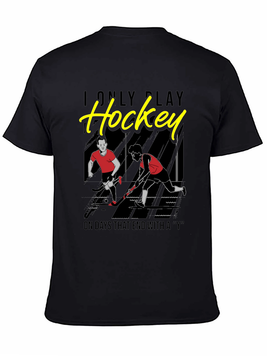 Funny Hockey Player Graphic T-Shirt