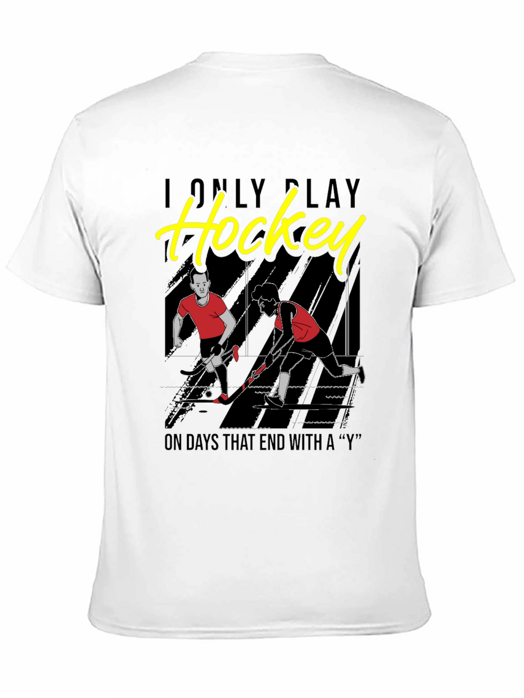Funny Hockey Player Graphic T-Shirt