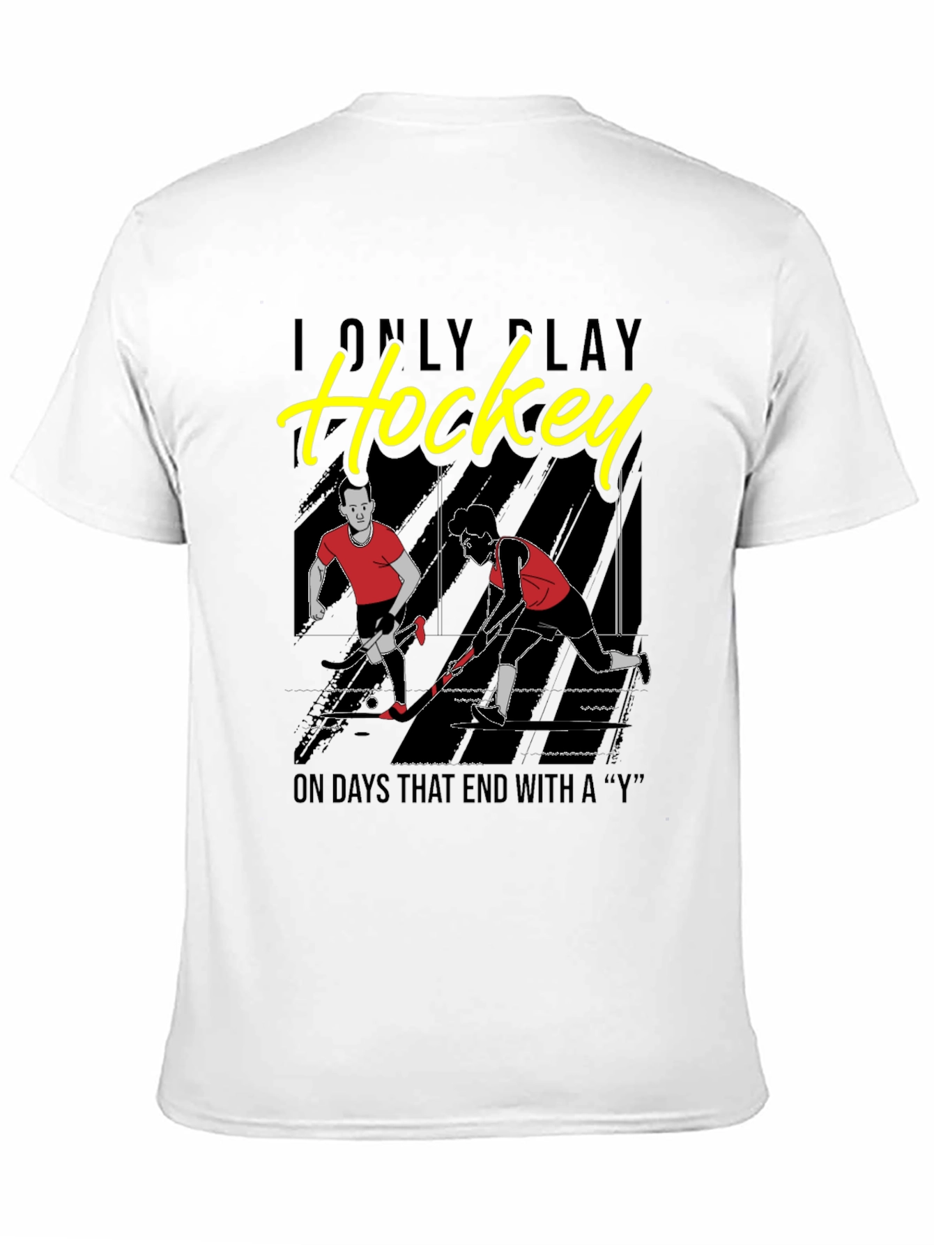 Funny Hockey Player Graphic T-Shirt