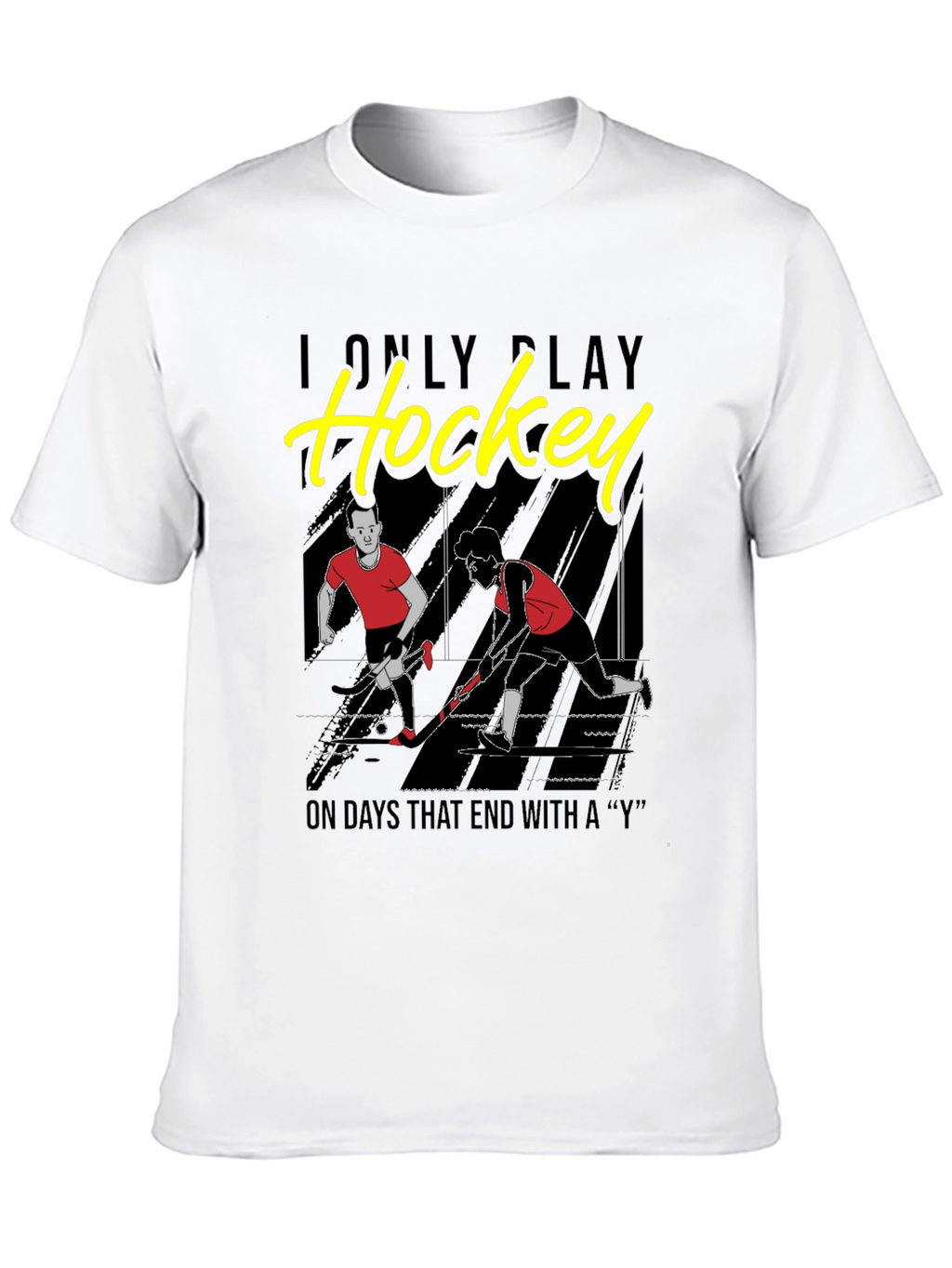 Funny Hockey Player Graphic T-Shirt