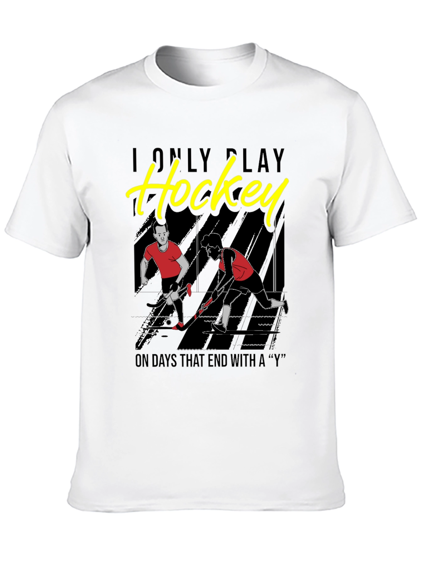 Funny Hockey Player Graphic T-Shirt