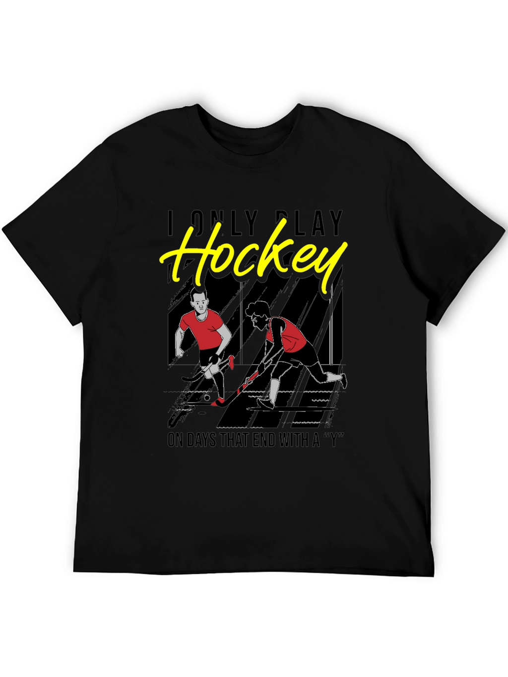 Funny Hockey Player Graphic T-Shirt