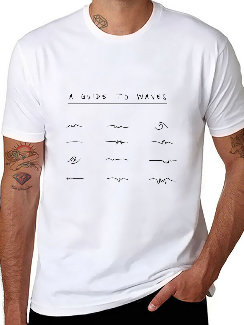 Guide to Waves Graphic Tee - Black