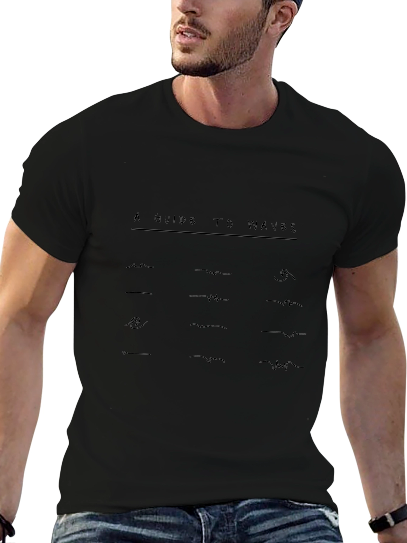 Guide to Waves Graphic Tee - Black