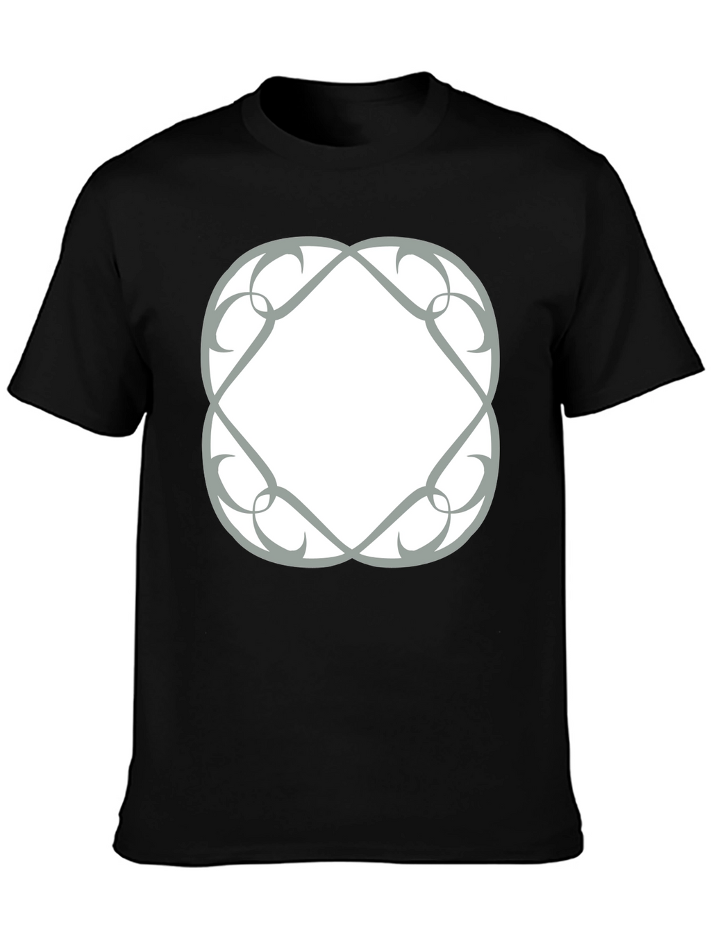 Abstract Graphic Print Black T-Shirt