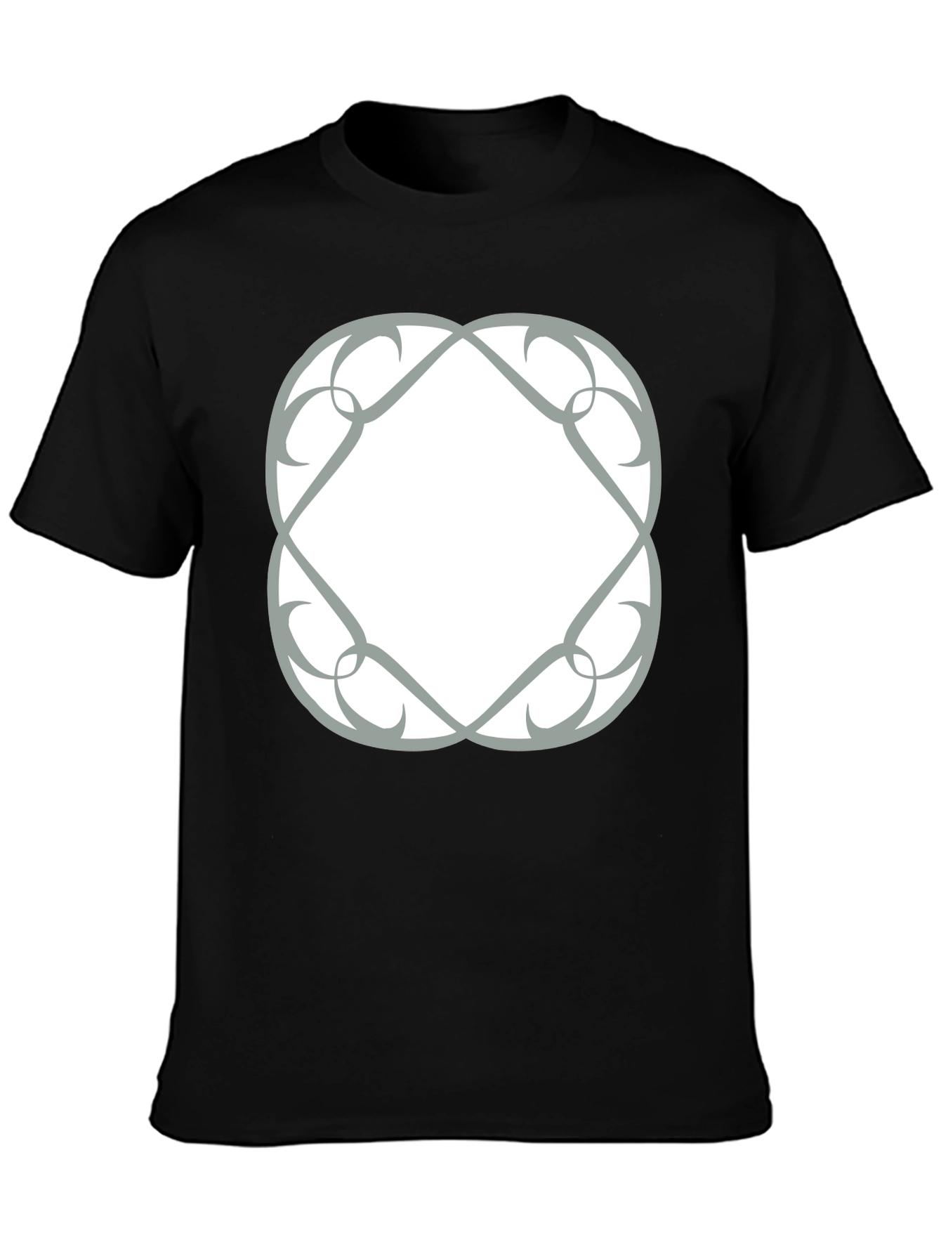 Abstract Graphic Print Black T-Shirt