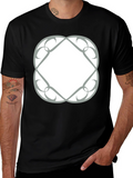 Abstract Graphic Print Black T-Shirt