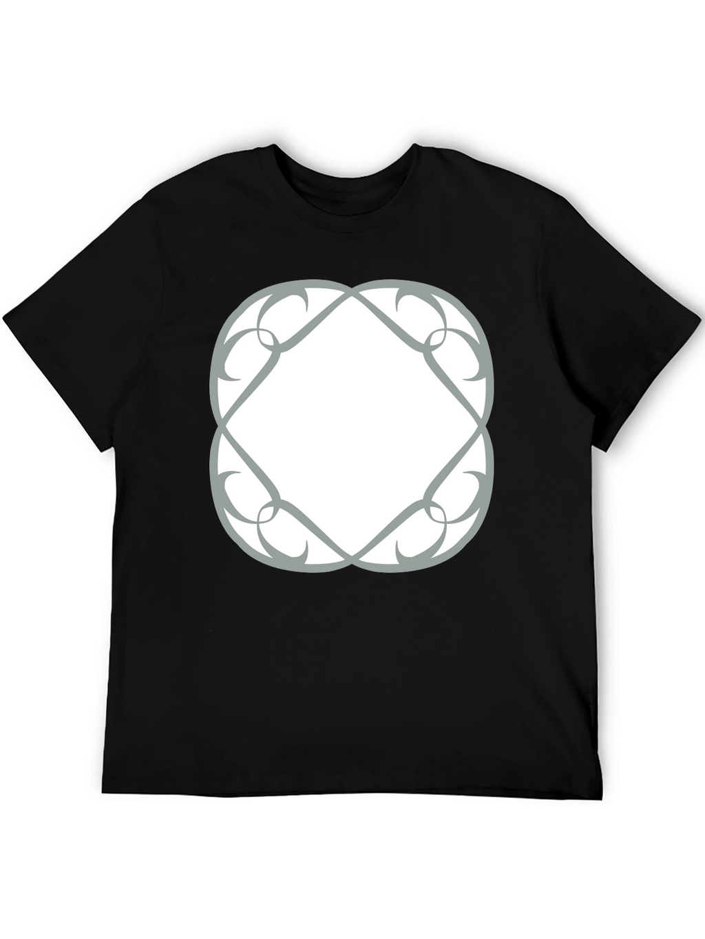 Abstract Graphic Print Black T-Shirt
