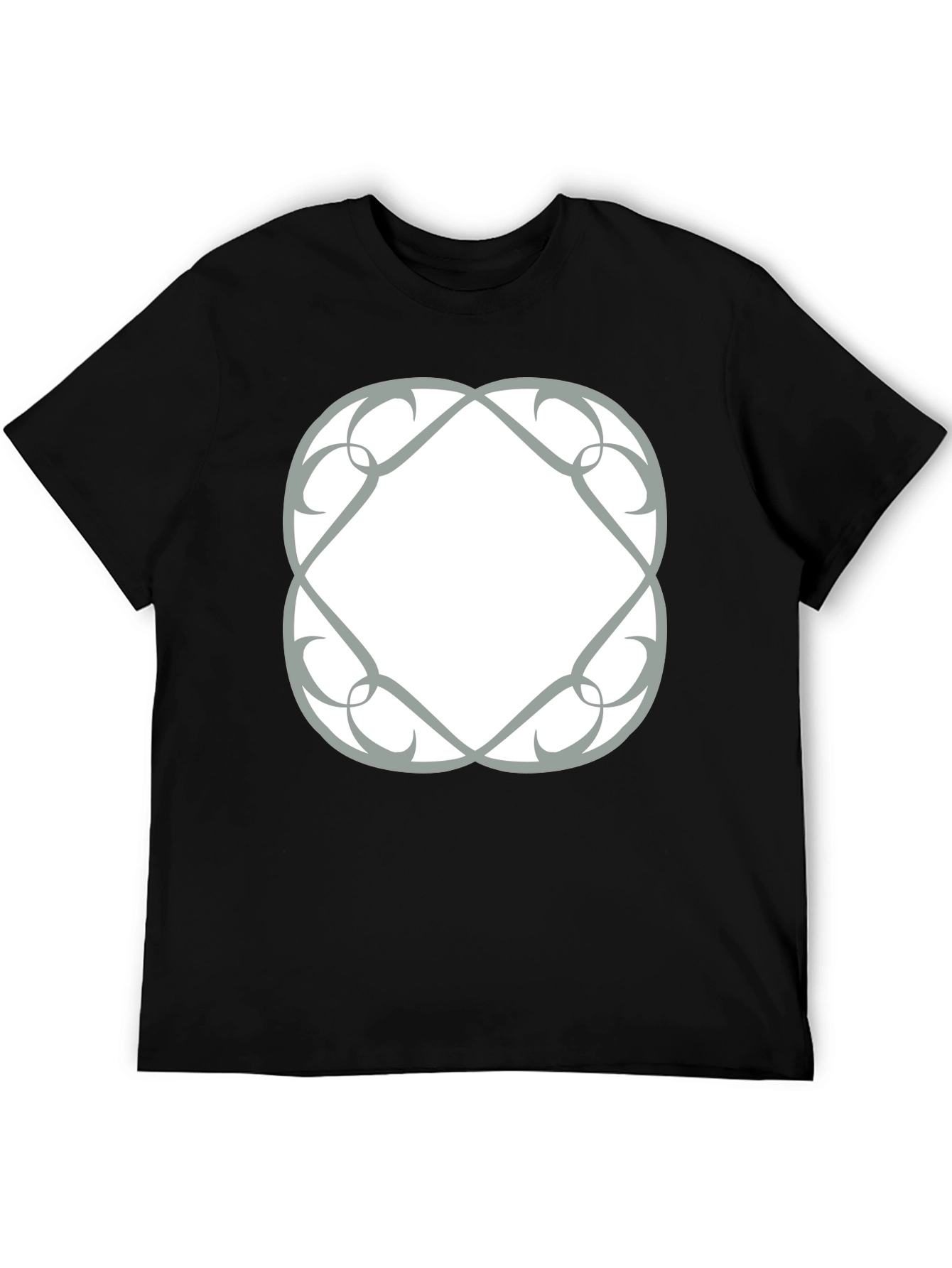 Abstract Graphic Print Black T-Shirt