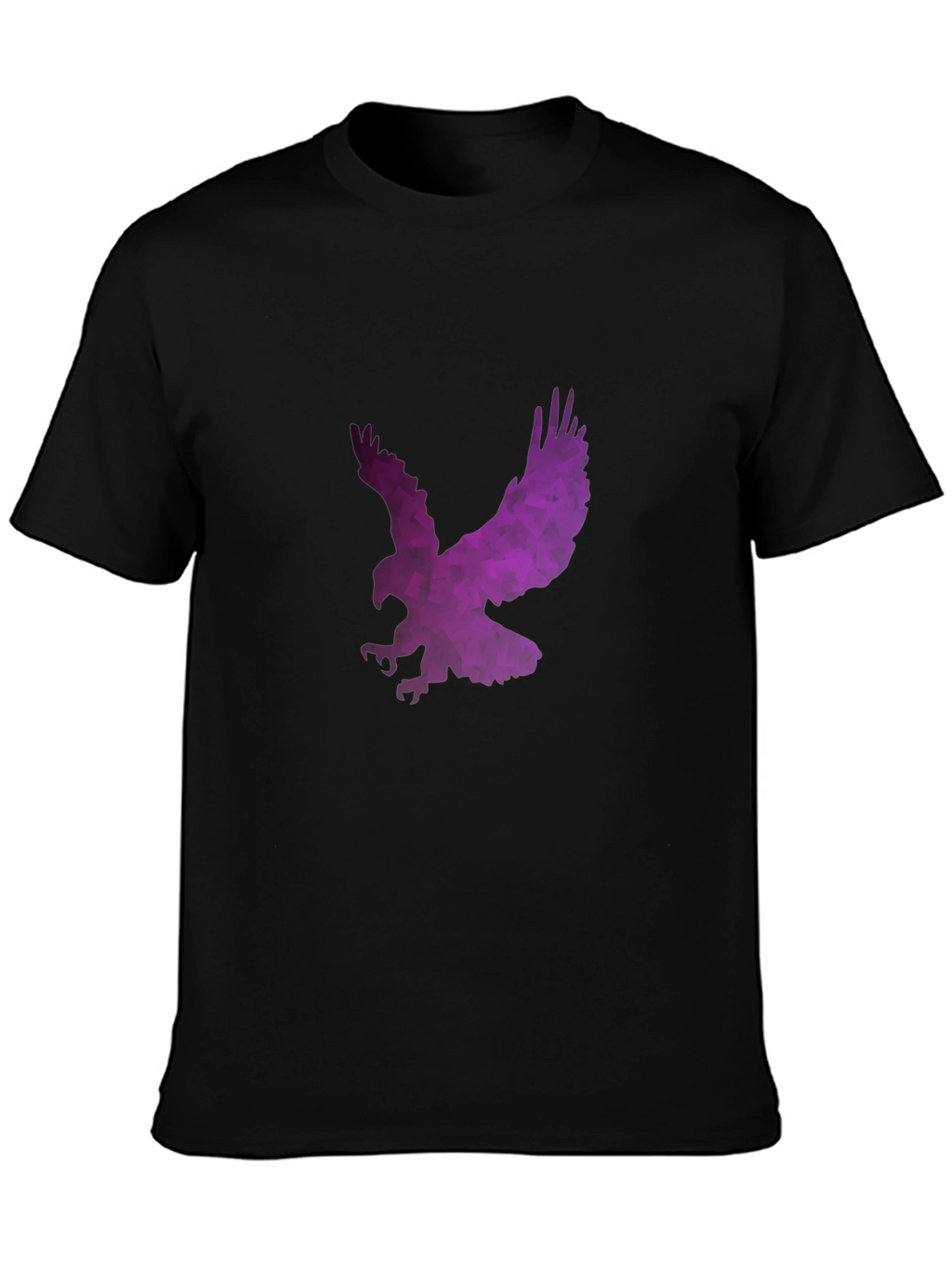 Geometric Eagle Graphic Black T-Shirt