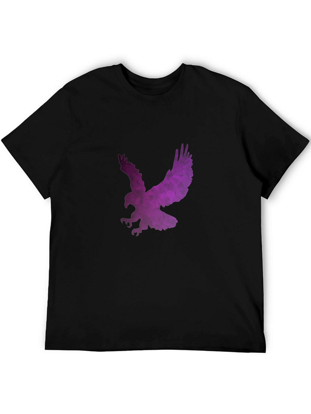 Geometric Eagle Graphic Black T-Shirt