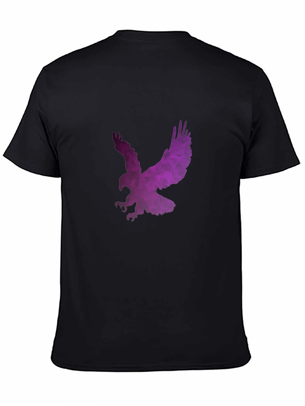 Geometric Eagle Graphic Black T-Shirt
