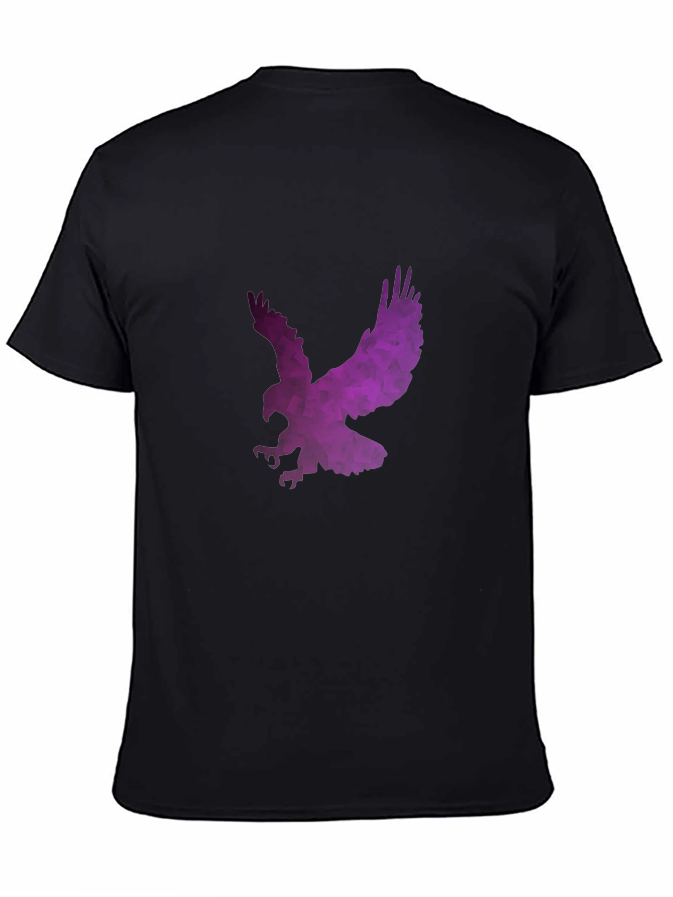 Geometric Eagle Graphic Black T-Shirt