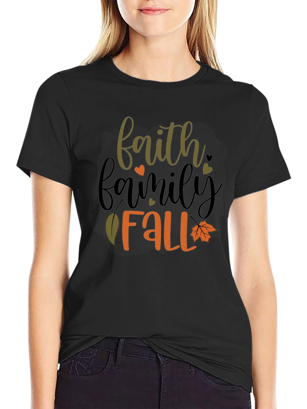 Faith Family Fall T-Shirt - Black Tee