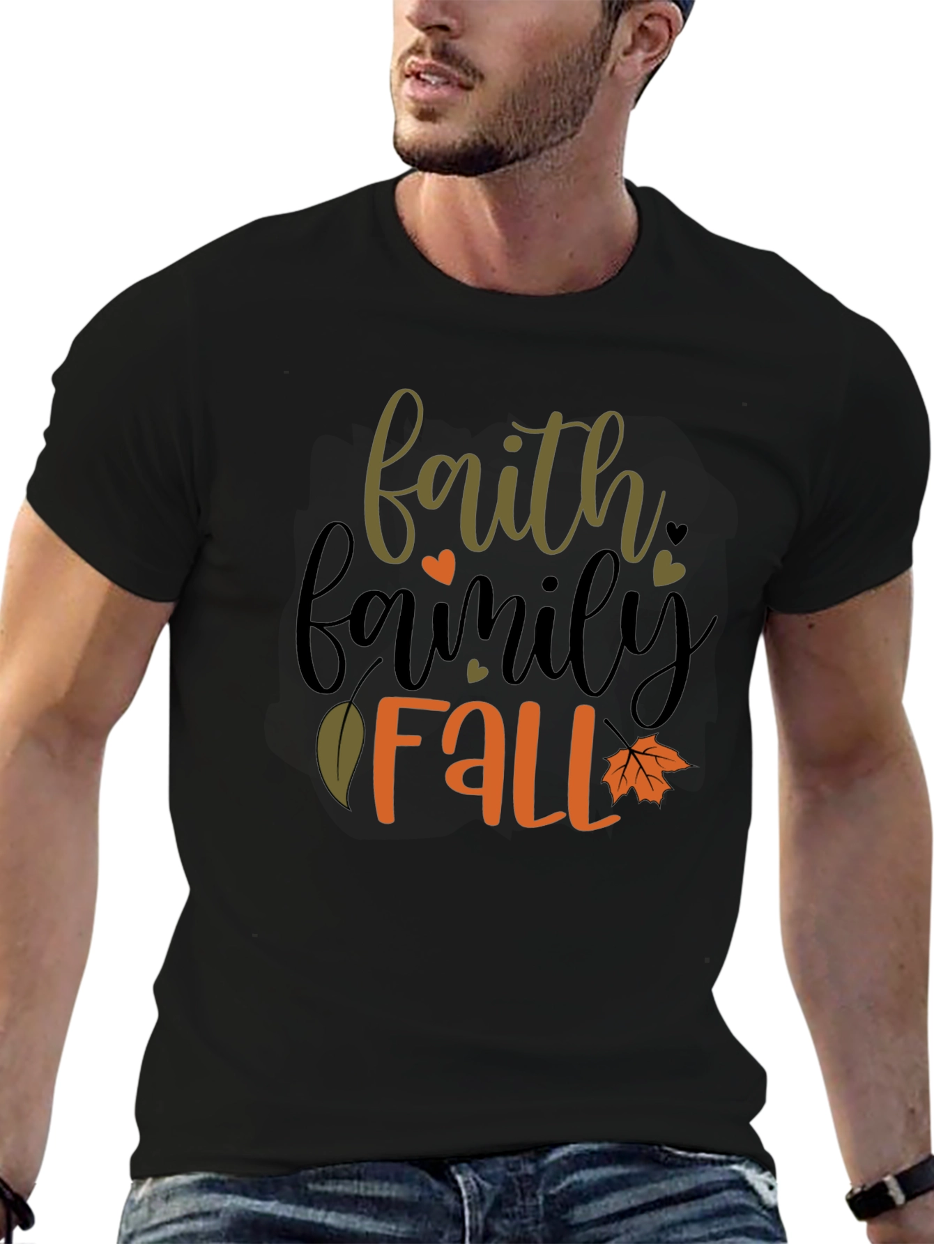 Faith Family Fall T-Shirt - Black Tee