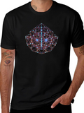 Geometric Cube Graphic Tee - Black