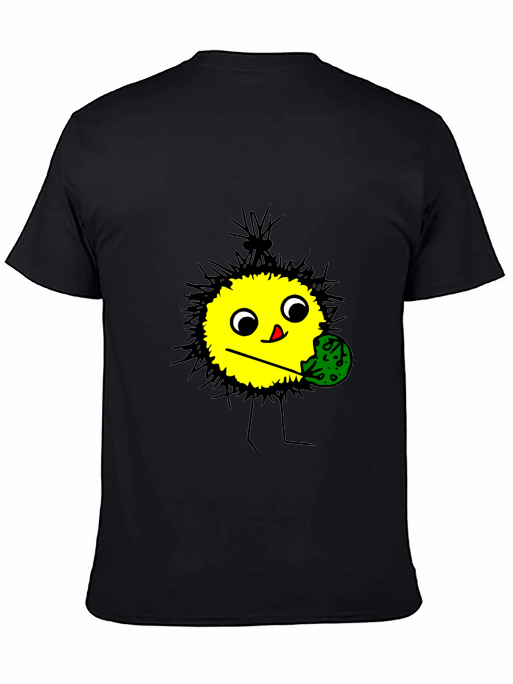 Funny Cartoon Character T-Shirt - Black