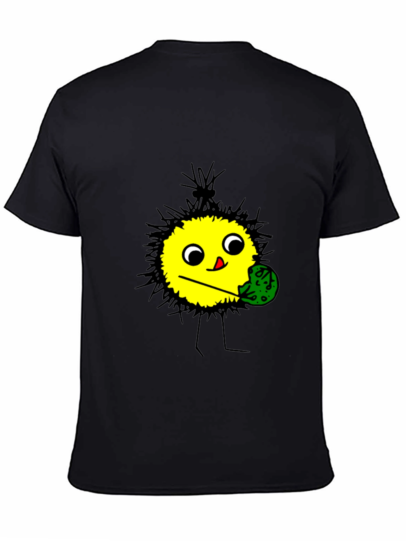 Funny Cartoon Character T-Shirt - Black
