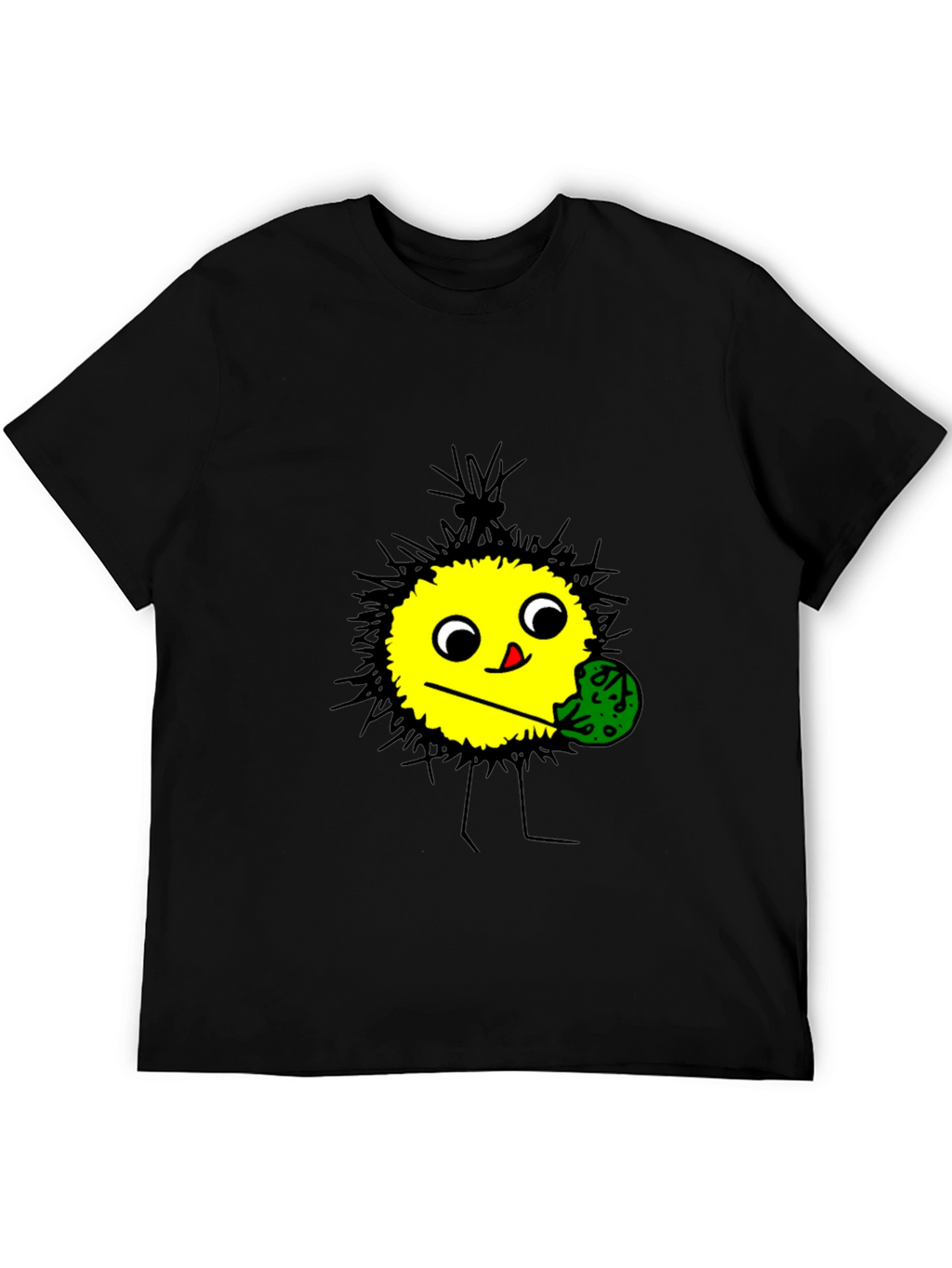 Funny Cartoon Character T-Shirt - Black