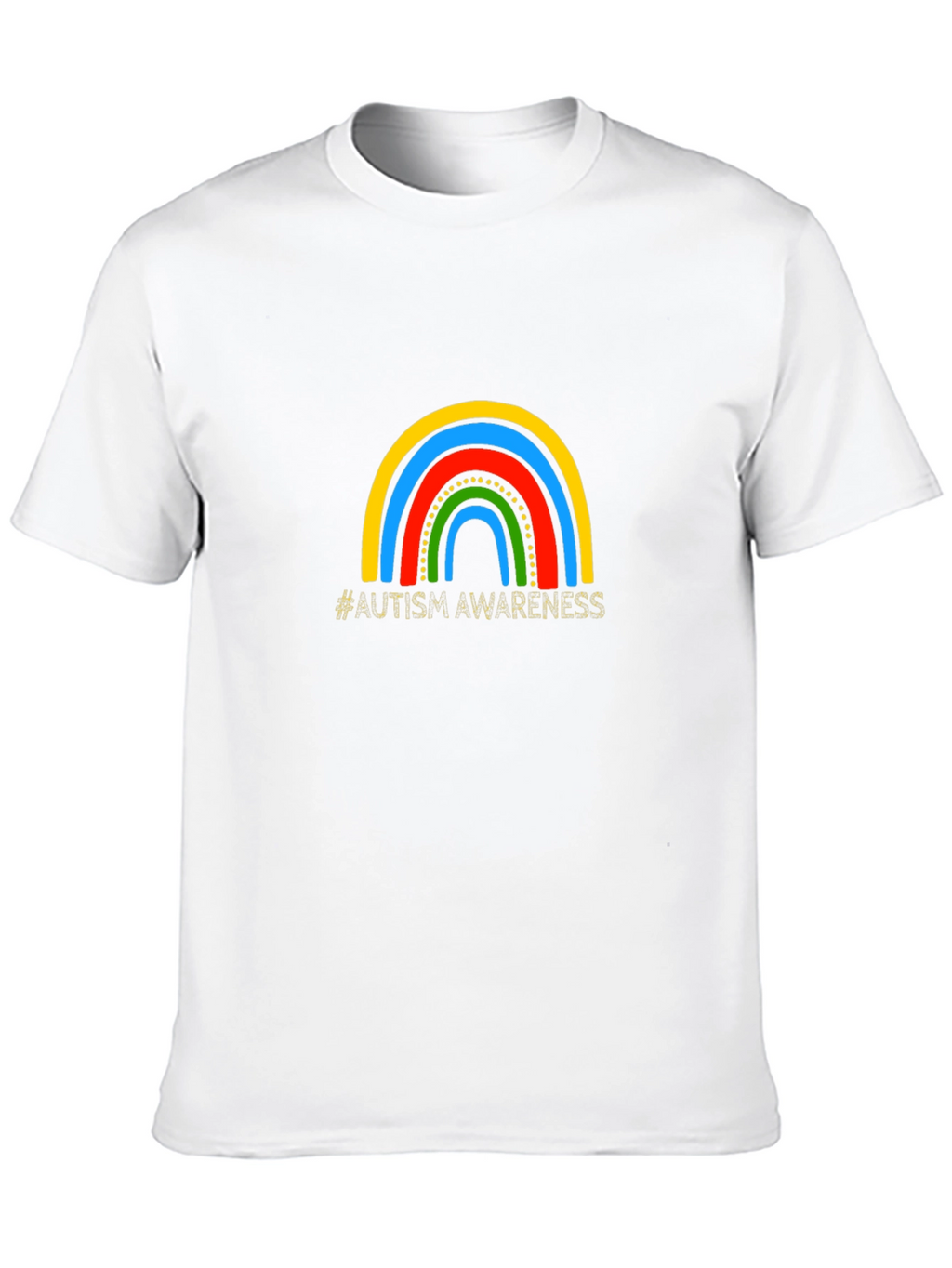 Autism Awareness Rainbow Graphic Tee - Black