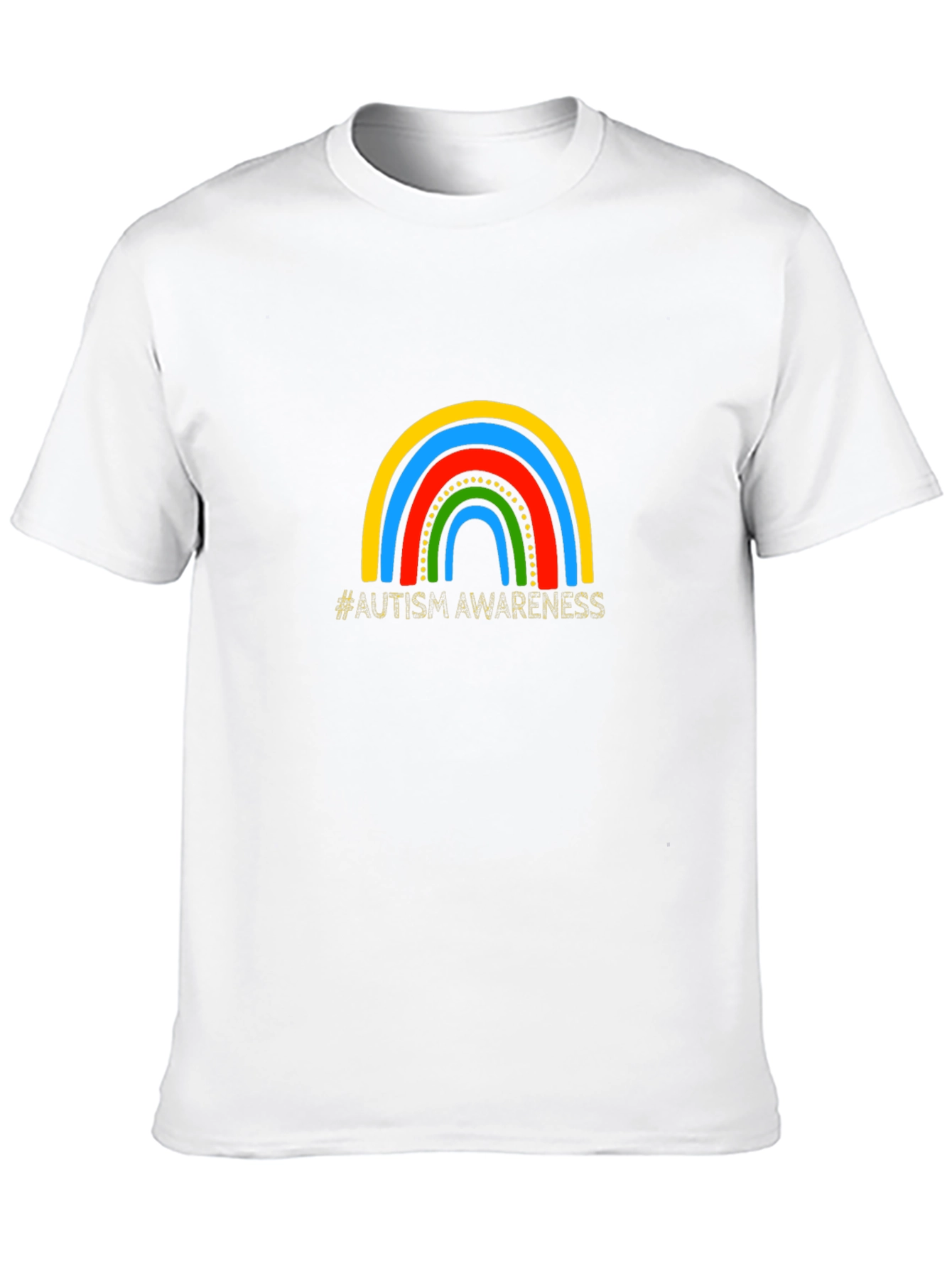Autism Awareness Rainbow Graphic Tee - Black