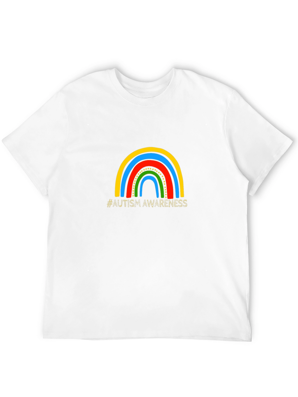 Autism Awareness Rainbow Graphic Tee - Black