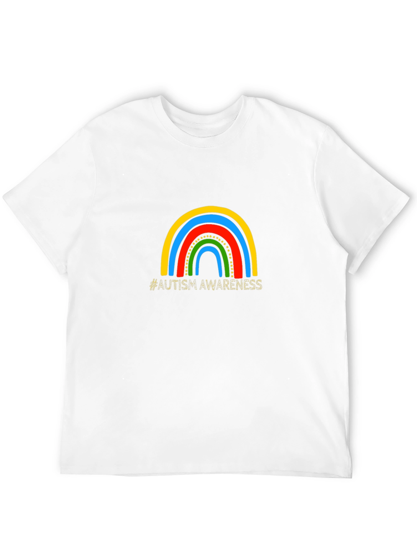 Autism Awareness Rainbow Graphic Tee - Black
