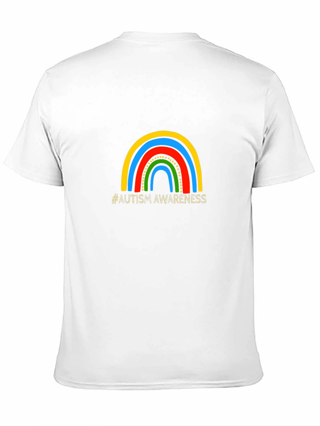 Autism Awareness Rainbow Graphic Tee - Black