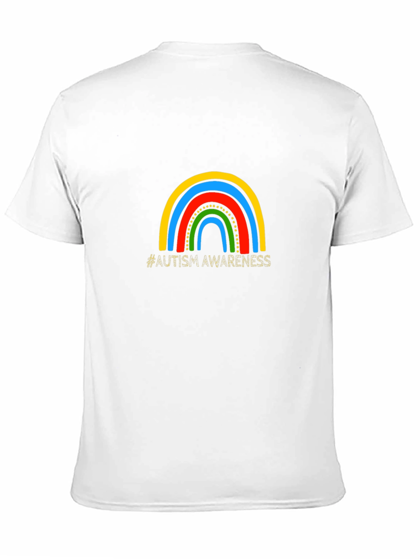 Autism Awareness Rainbow Graphic Tee - Black