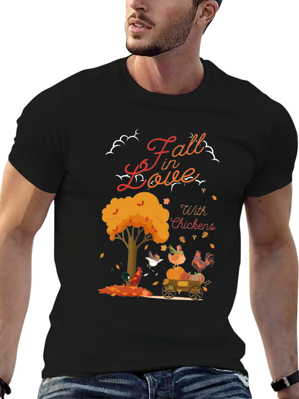 Fall in Love With Chickens T-Shirt