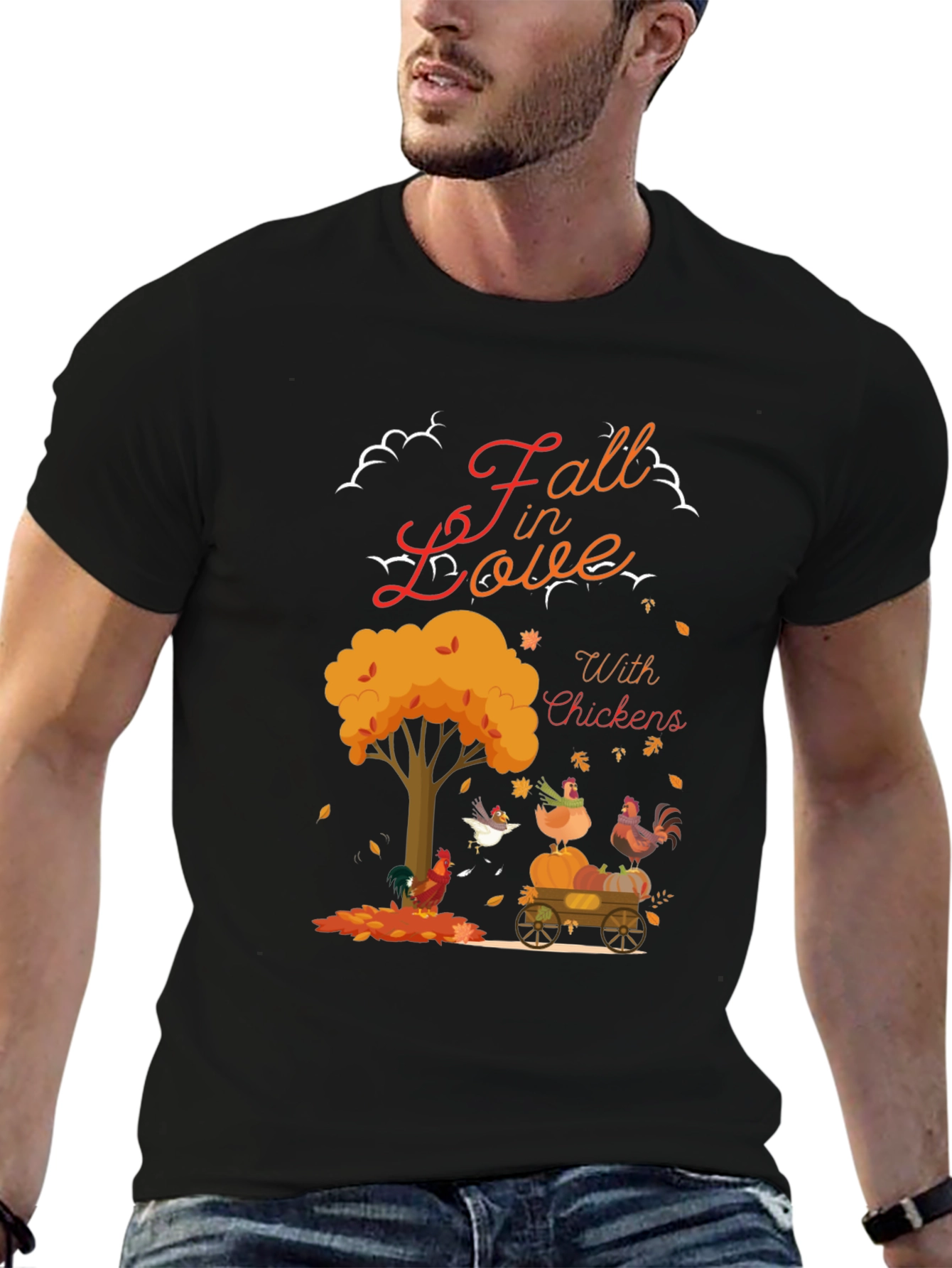 Fall in Love With Chickens T-Shirt