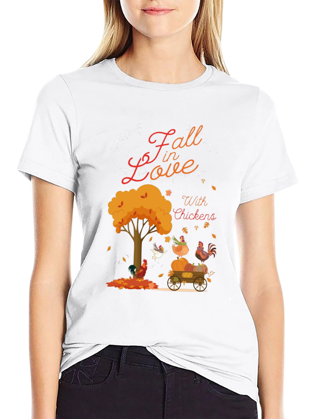 Fall in Love With Chickens T-Shirt
