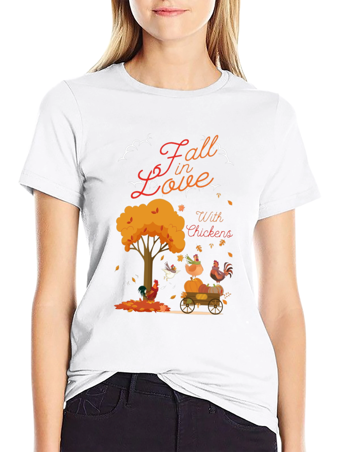 Fall in Love With Chickens T-Shirt