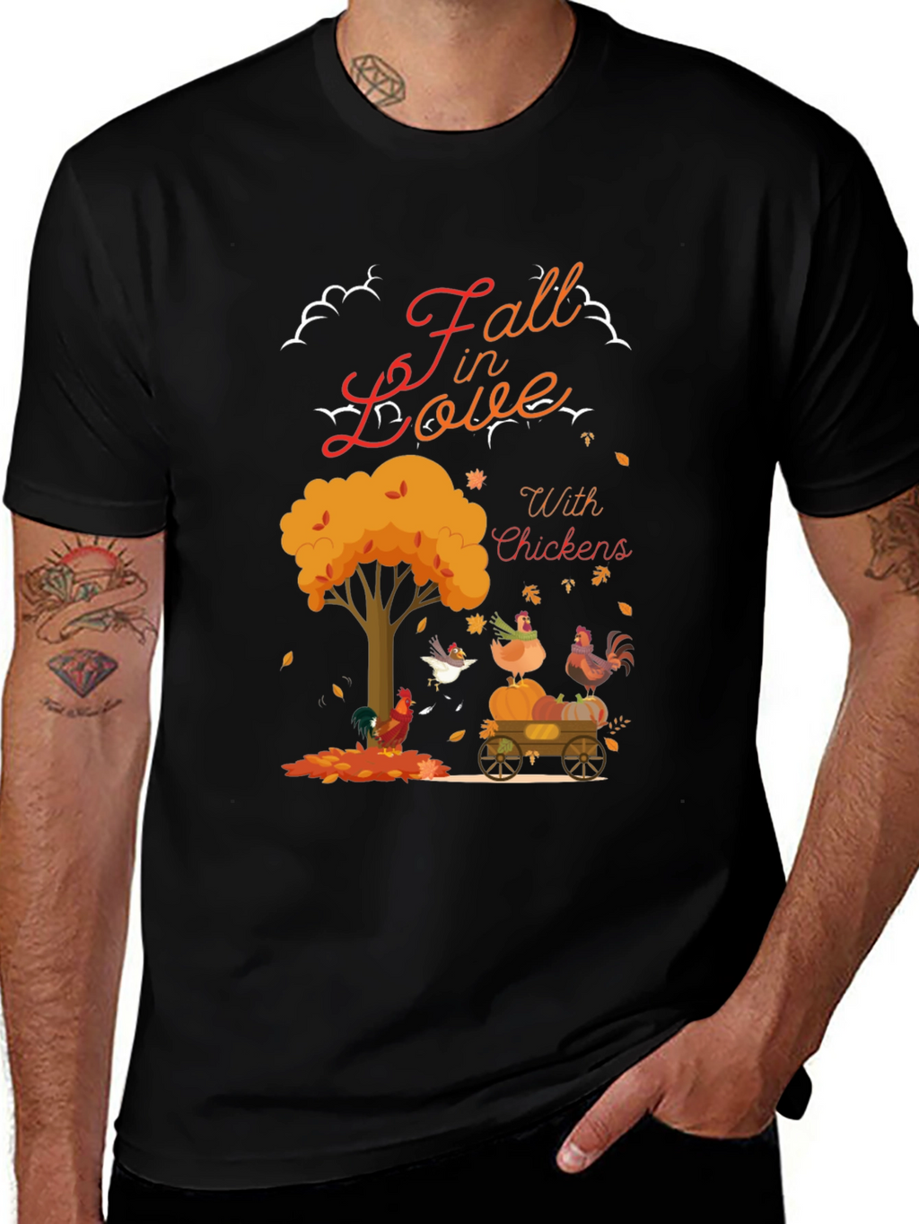 Fall in Love With Chickens T-Shirt