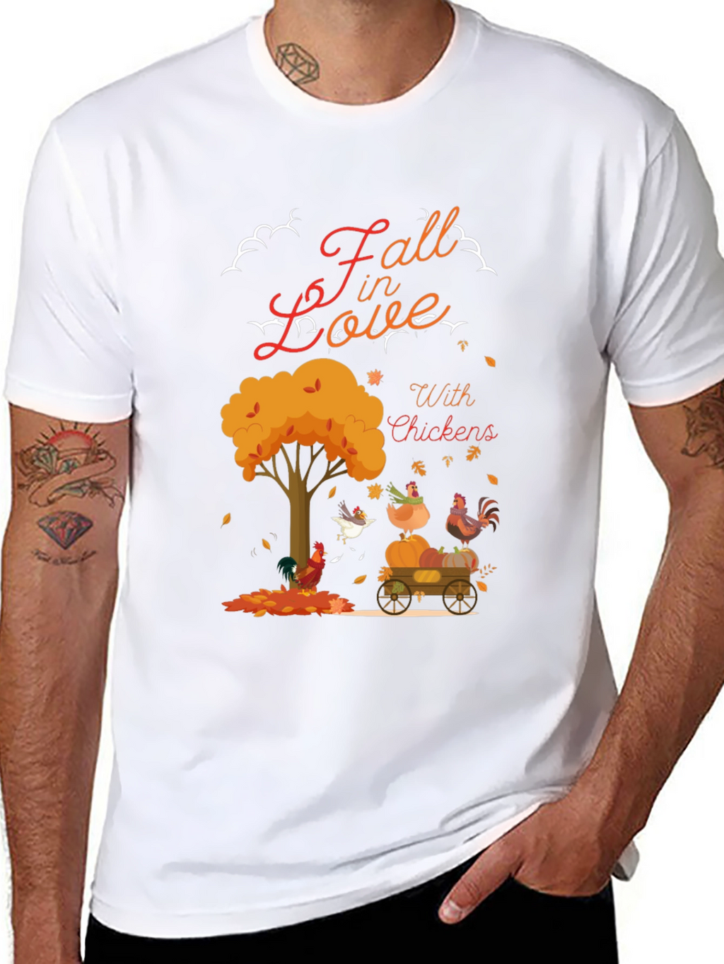 Fall in Love With Chickens T-Shirt