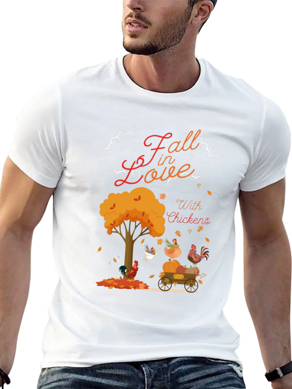 Fall in Love With Chickens T-Shirt