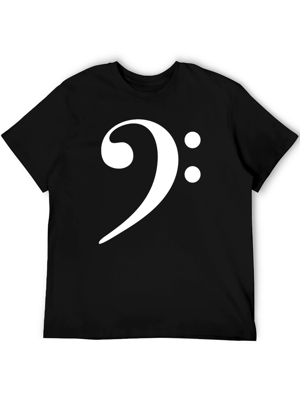 Bass Clef Black T-Shirt Music Lover Tee