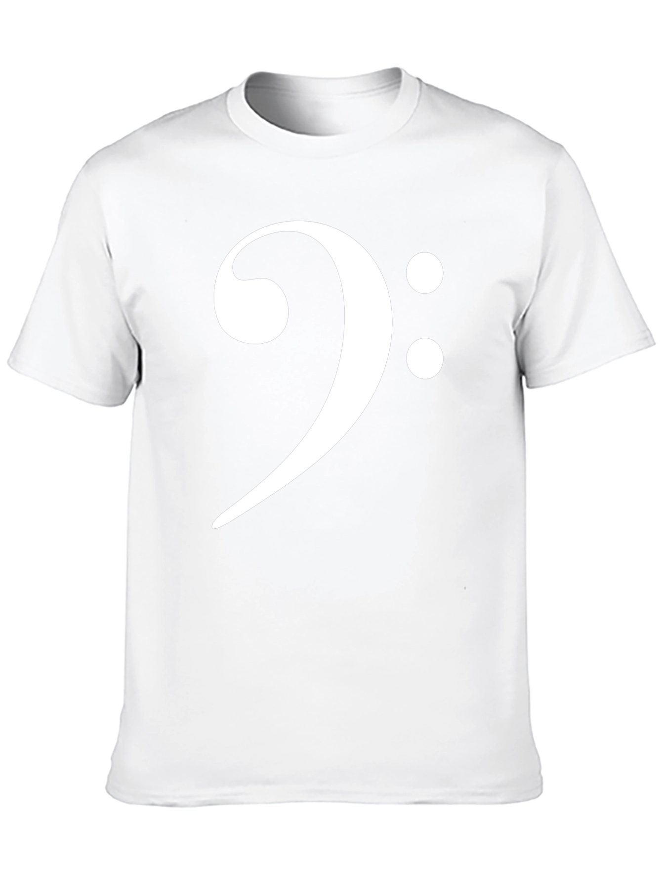 Bass Clef Black T-Shirt Music Lover Tee