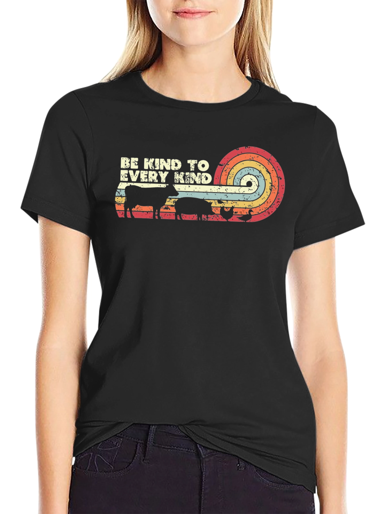 Be Kind to Every Kind Retro Graphic T-Shirt