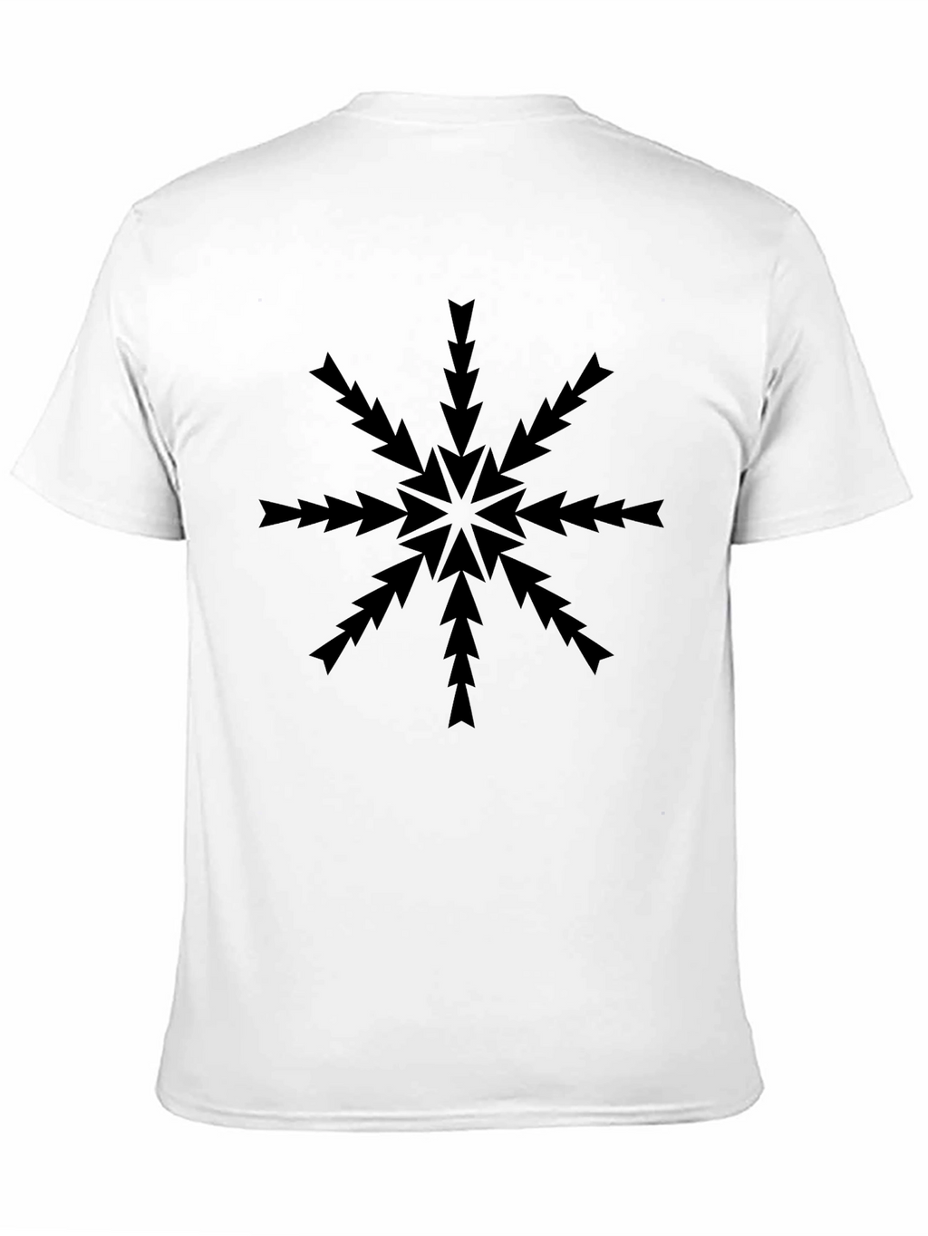 Arrow Snowflake Graphic Tee - Black Cotton