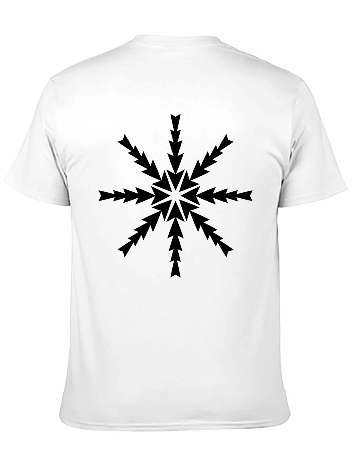 Arrow Snowflake Graphic Tee - Black Cotton