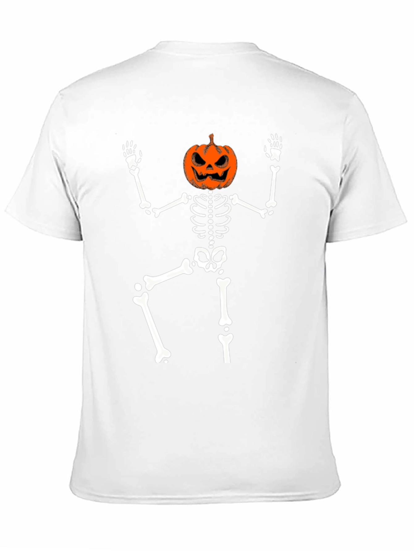 Halloween Skeleton Pumpkin Head T-Shirt