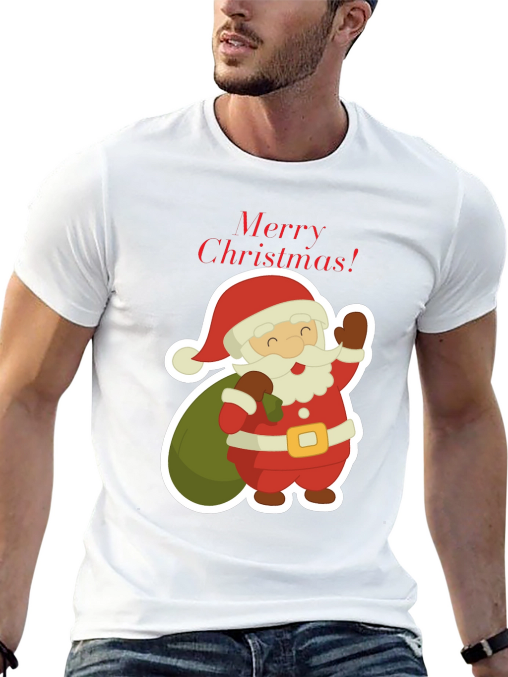 Festive Santa Claus Merry Christmas T-Shirt